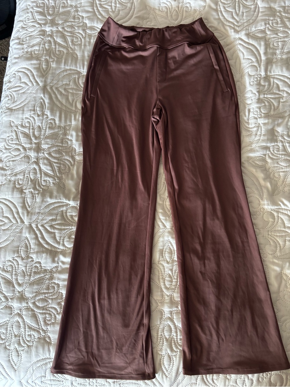 HALARA Wide-Leg Red Mahogany Pull-On Pants M/ Reg - Picture 5 of 13